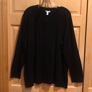 New Croft & Barrow Black Sweater Cardigan